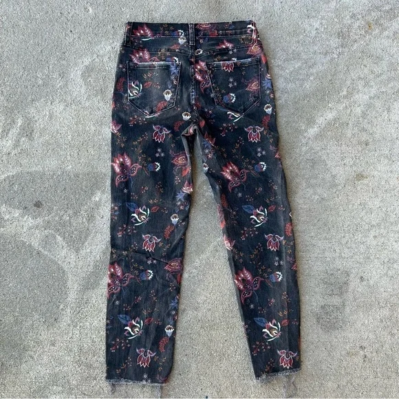 Kensie VintageLuxe Floral Skinny Jeans Sz 2/26 – Boho Slim Fit Denim - Picture 2 of 10